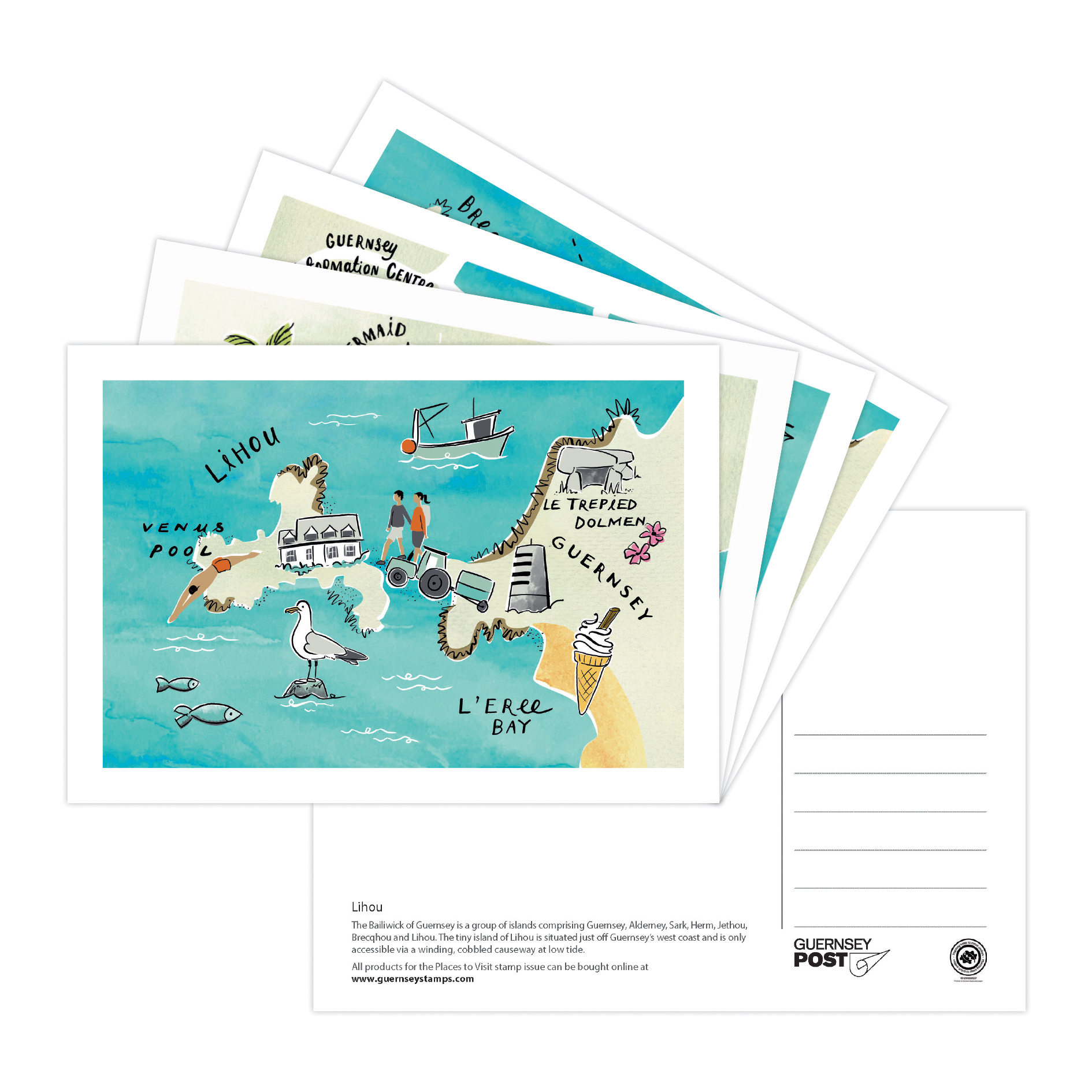 Set of 4 Postcards